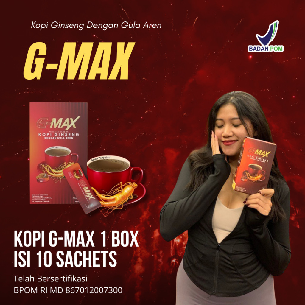 

Kopi G Max Original - G Max Kopi Ginseng - PRIVASI AMAN | Kopi Gmax 1 Box Isi 10 Sachets