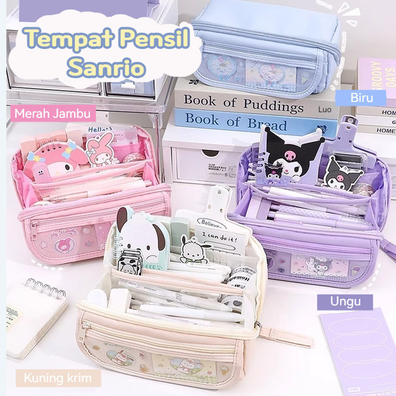 

[PROMO MURAH] 【COD】4 Gaya Sanrio Lucu Pena Tas Karakter Anime Berkapasitas Besar Tempat Pensil Melody Kuromi Cinnamoroll Alat Tulis Pensil Kasus