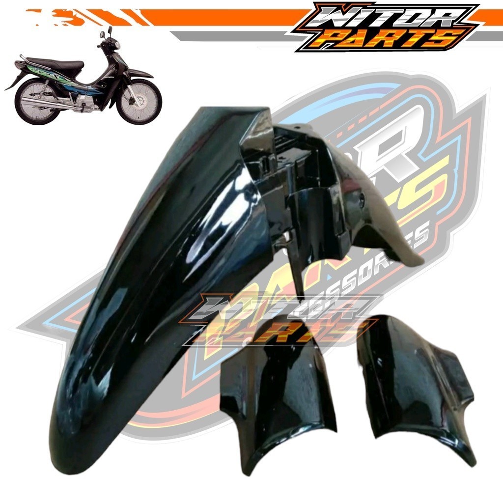 Spakbor Depan Supra X Lama Set Tutup Shock Depan / Spakbor Depan + Tutup Supra X Lama / Spakbor Sleb