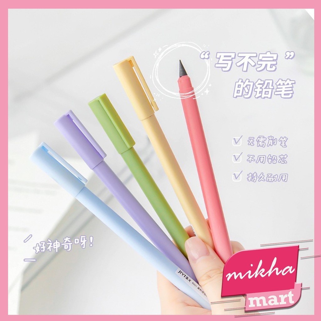 

Pensil Eternal Tak Bisa Habis Warna Macaroon / Pensil Abadi Tanpa Batas / Pensil Tanpa Rautan / Graphite Pencil