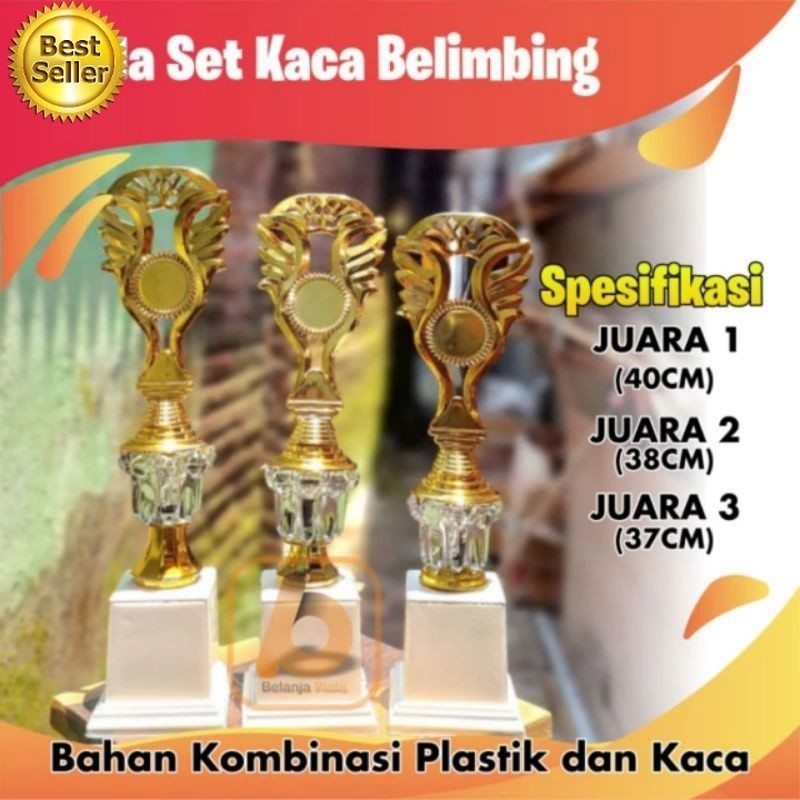 PIALA JUARA 123 KOMBINASI KACA ( SATUAN )