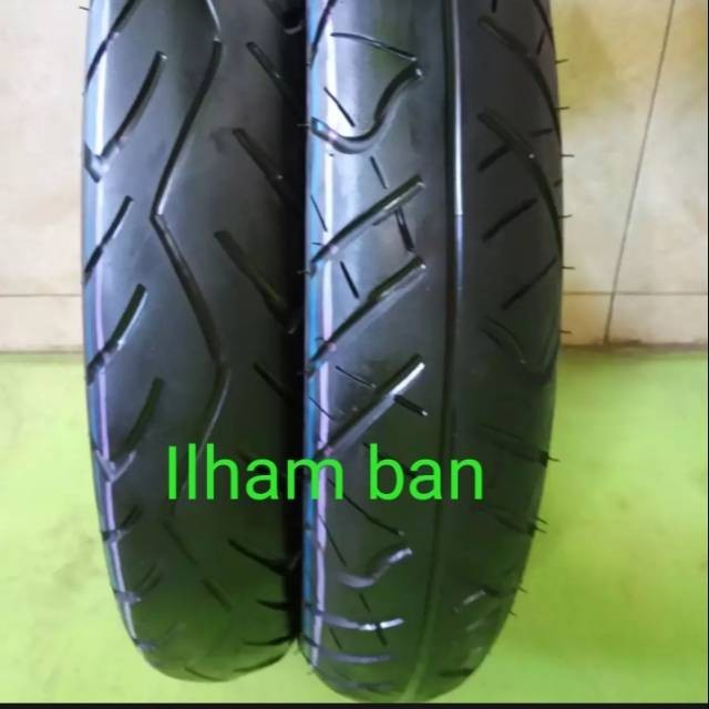 Sepasang ban seken tubles, ukuran 90/80 100/80 ring 17, merek IRC