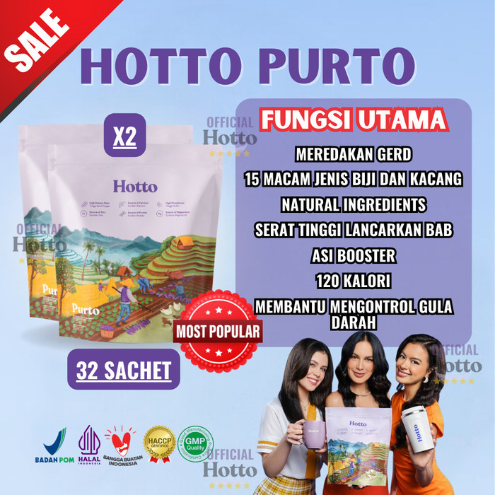 

Terbaru- SALE!! 2x Hotto Purto Pouch (Total 32 sachet) Multigrain Purple Potato