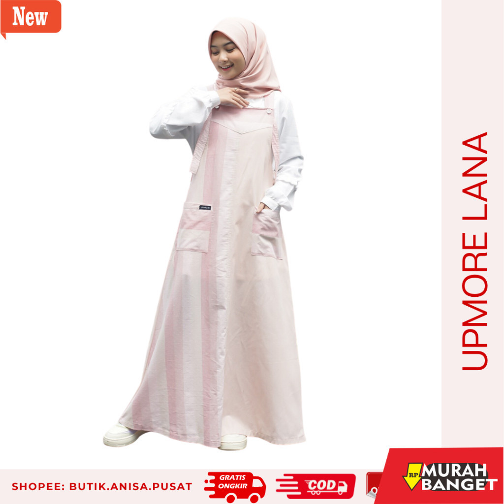 Jumpsuit Wanita Kekinian UPMORE LANA OVERALL Pearl Gamis Wanita Overal