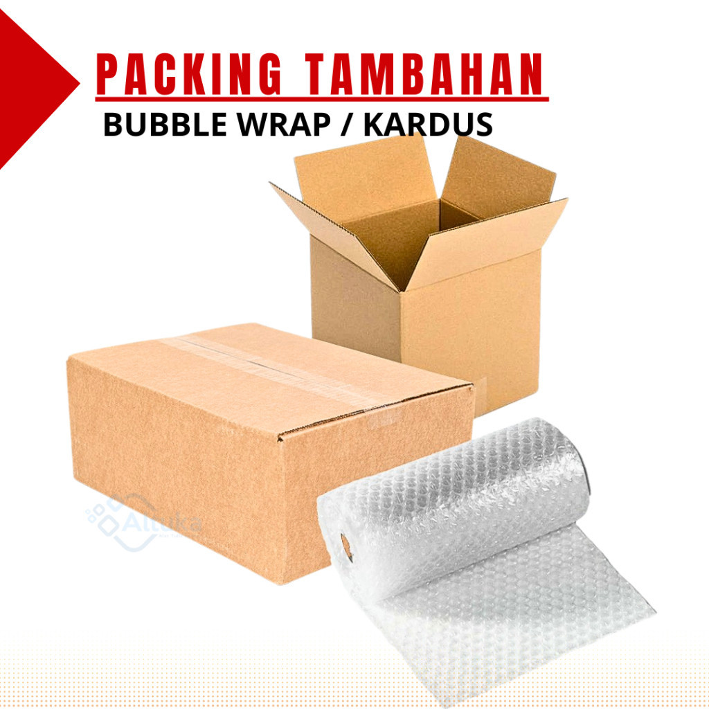 

PACKING TAMBAHAN BUBBLE WRAP / KARDUS / PELINDUNG PENGEMASAN