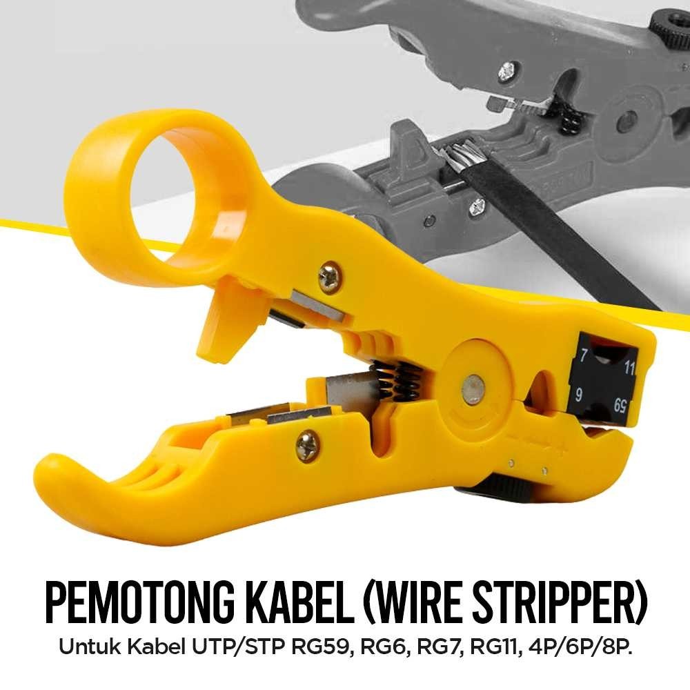 Stripping Tool Kabel UTP STP Coaxial LAN Cable Wire Cutter | Alat Pengupasan Kabel Pemotong Kawat Ka