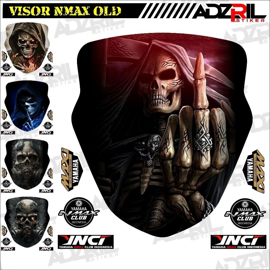 Stiker visor Winshield yamaha  Nmax Old 155  2015-2019 TENGKORAK FUCEK YOU KEREN  (049) / stiker  Wi