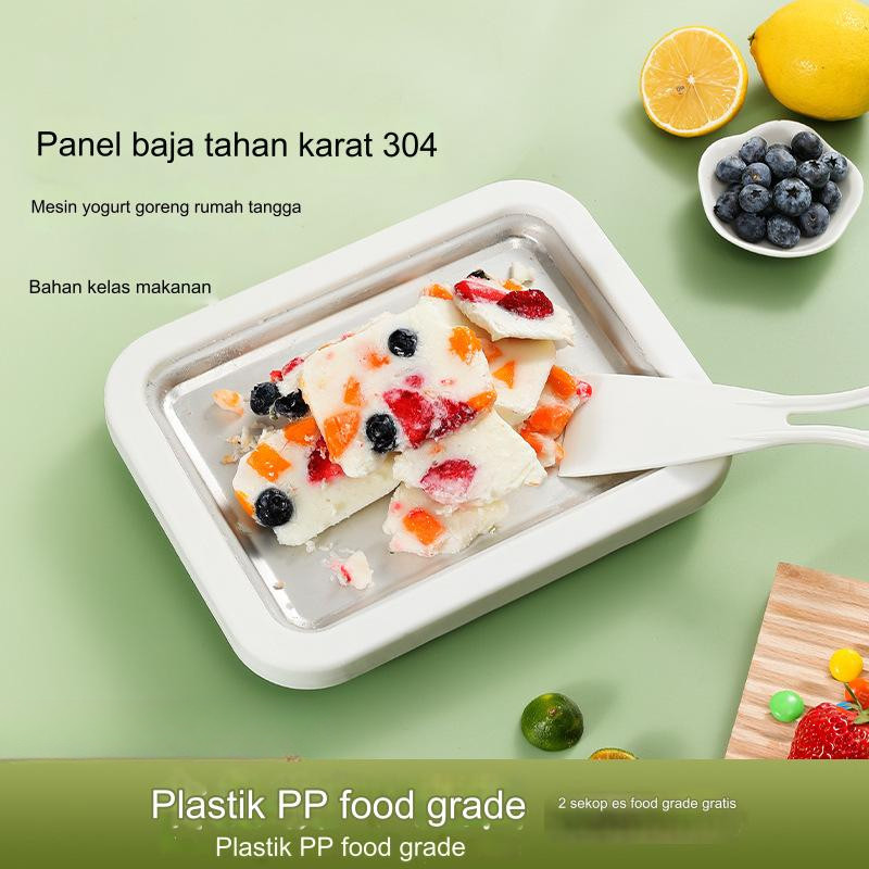 Mesin Yogurt Goreng Baru/Mesin Es Krim Kecil Rumah Tangga DIY Buatan Sendiri/Mesin Penggorengan Es G