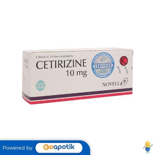 Cetirizine Novell 10 Mg Box 50 Tablet