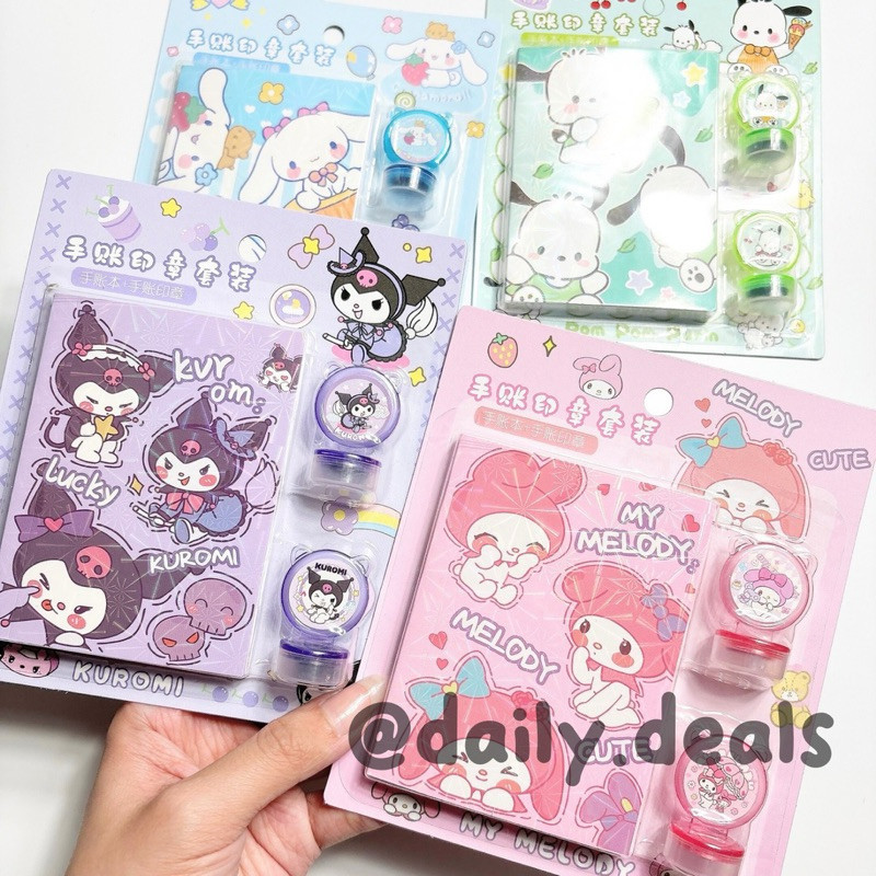 

SET BUKU SANRIO DENGAN 2 STAMPEL LUCU, SET NOTEBOOK STAMPEL MURAH, MINI BOOK SANRIO LUCU BEST SELLER