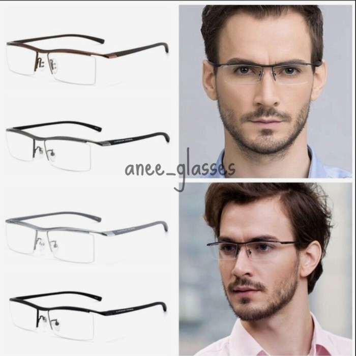 Frame kacamata pria sporty 8189 half frame