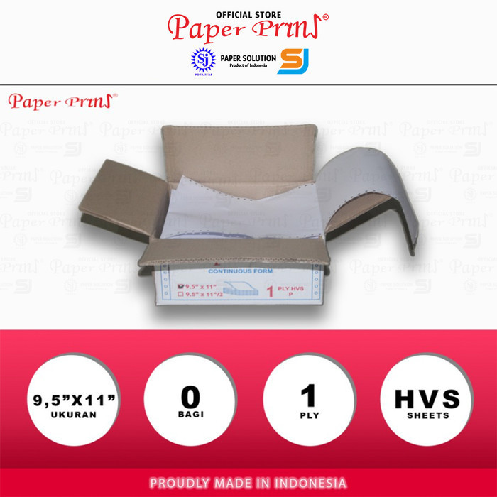 

✨BISA COD✨ -Paperpryns Kertas Continuous Form 1PLY HVS 9,5" x 11