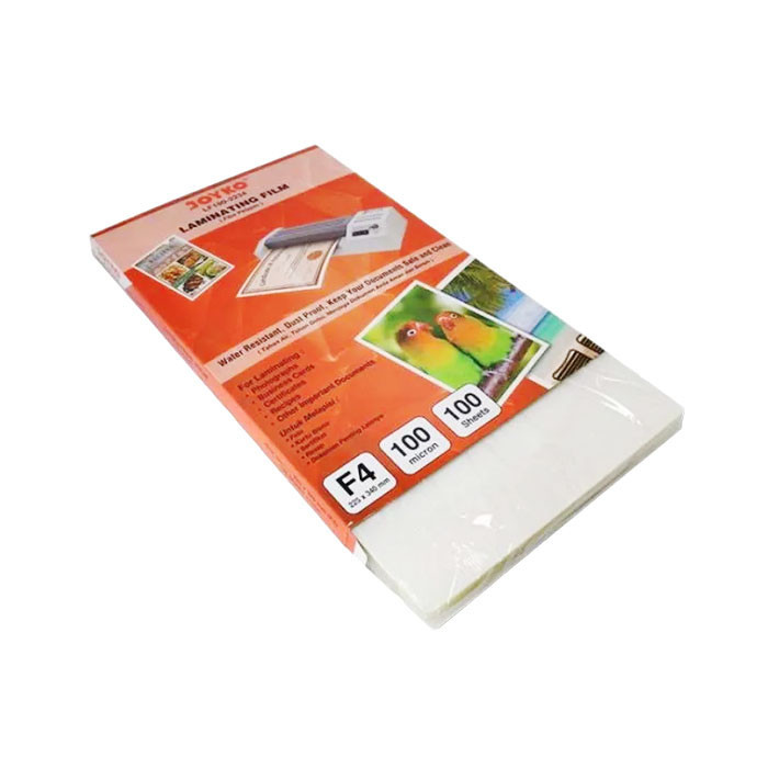 

Joyko Film Laminating Ukuran F4 / Pelapis Dokumen LF100-2234 / Plastik Foto Coating