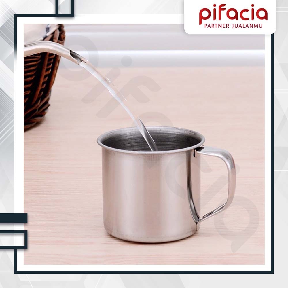 Mug Stainless Steel Mini Tanpa Tutup Gelas Cangkir Minum Anti Karat Coffee Tea Cups