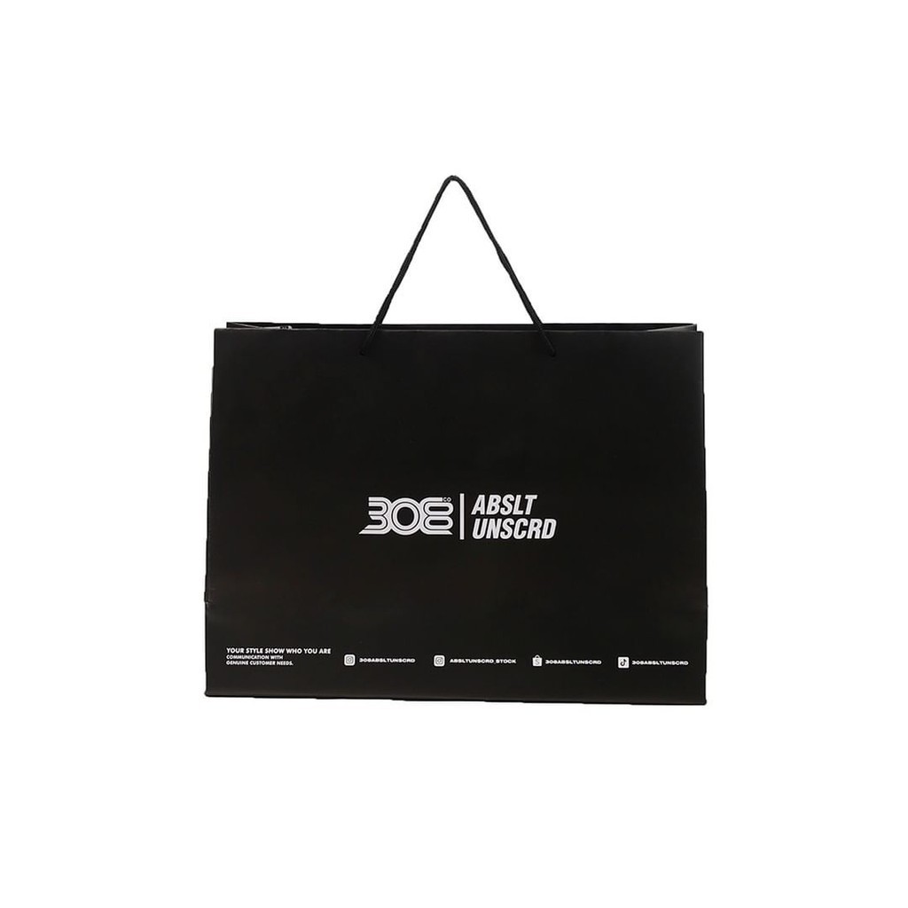 

308 ABSLTUNSCRD - PAPER BAG 308 - BLACK