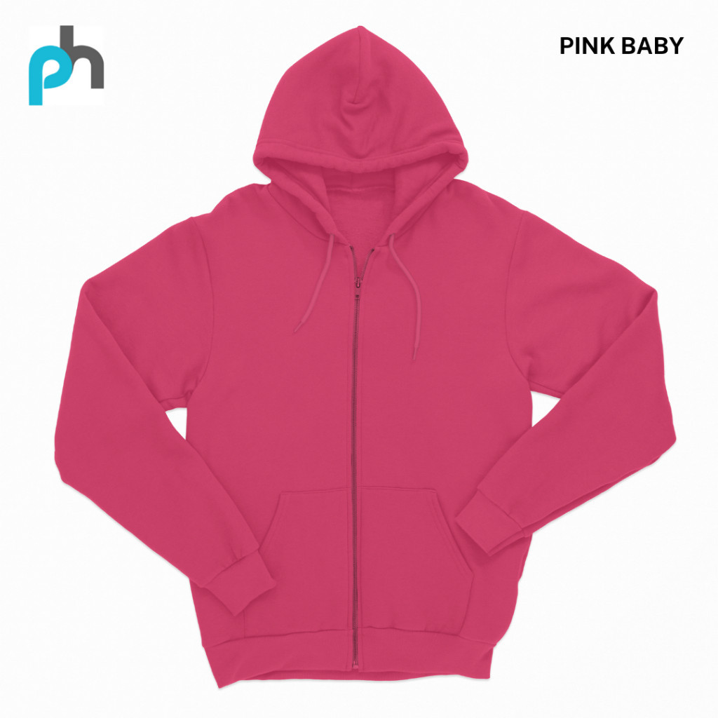 new✨ -PABRIKHOODIE - JAKET HOODIE ZIPPER PINK FANTA POLOS {PRIA & WANITA} M - XXL