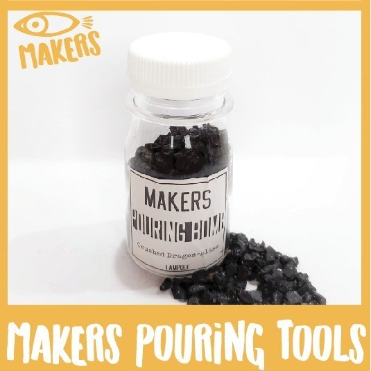 

New Promo~ berkahh_mall MAKERS Pouring Tools - Crushed Dragon Glass for acrylic & resin pours - Black