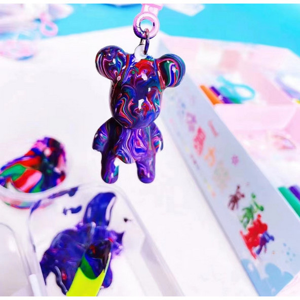 

Termurah~ Gantungan Kunci PAinting Fluid BEAR Coloring Mewarnai Teddy Bear 922-7