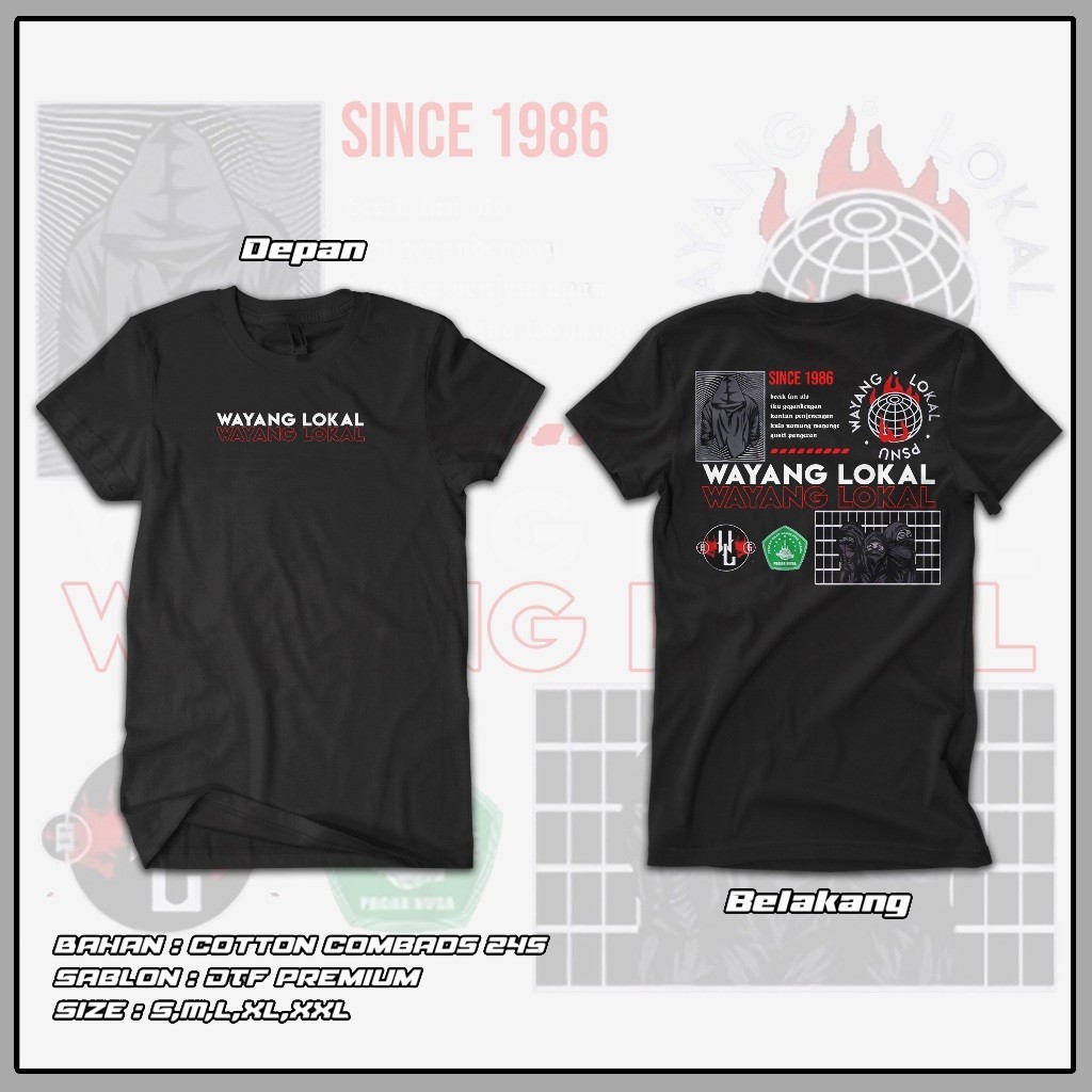 Kaos Pagar Nusa Wayang Lokal Distro Baru keren Kaos Katun 24s Asli | Baju Kaos Viral Nusa | Kaos Pil