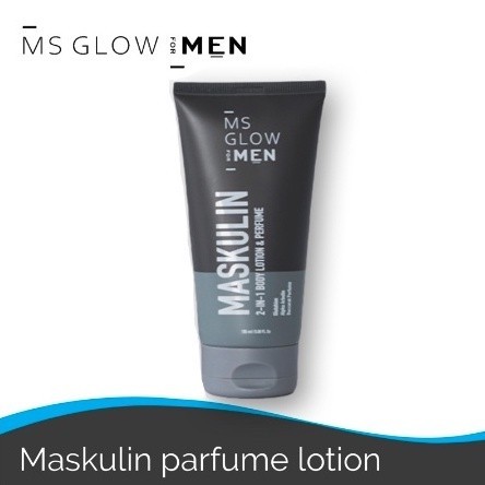 MS glow for men Maskulin 2in1 Body Lotion & Parfume LOTION PENCERAH BADAN PRIA SALE