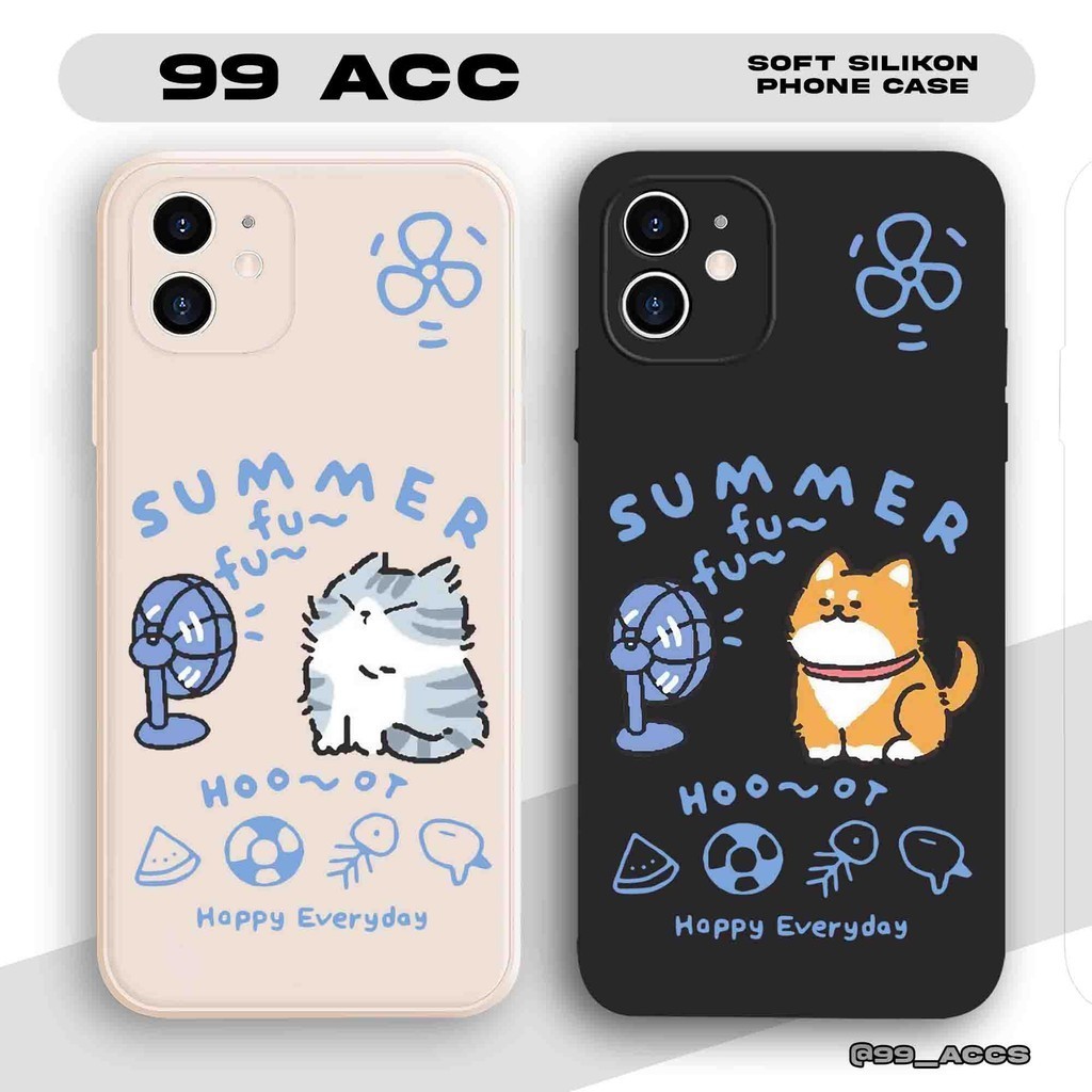 Case Vivo Y12 Y20 Y15S Y17S Y21 Y30 Casing Karakter Cat Fubiru Coklat SS437 Softcase Hp Bergambar