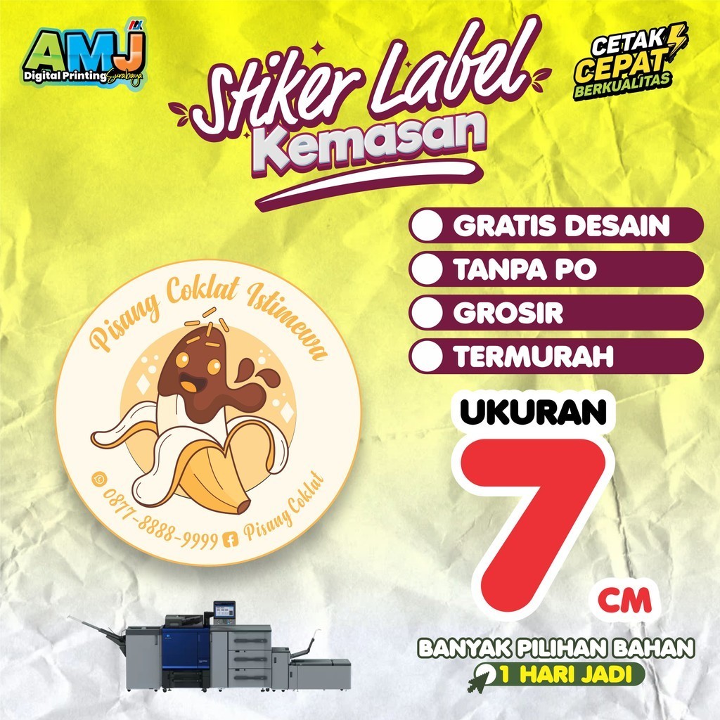 

(7cm) Stiker Kemasan/Stiker Label Produk/Stiker Produk/Stiker Label/Stiker Cutting/Stiker Custom