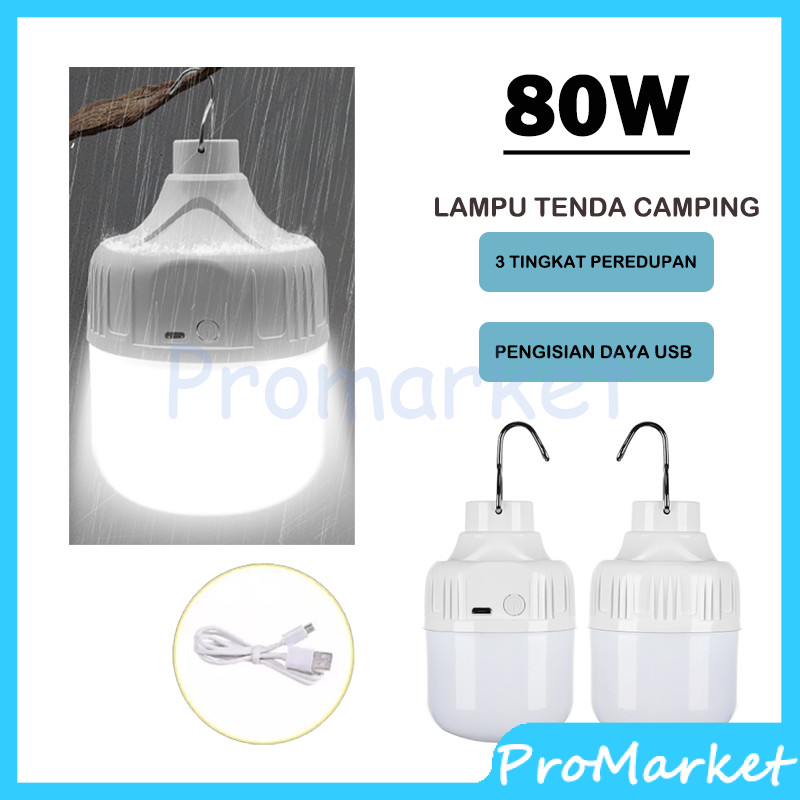 80w Lampu Emergency LED / Bisa Dicas Dengan Casan HP / Lentera malam / Emergency Lamp