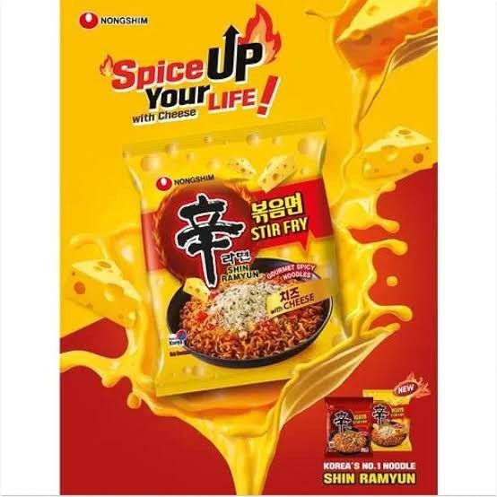 

Promo 7.7 Nongshim Shin Ramyun Stir Fry With Cheese 136g - Mie Goreng Keju Made In Korea