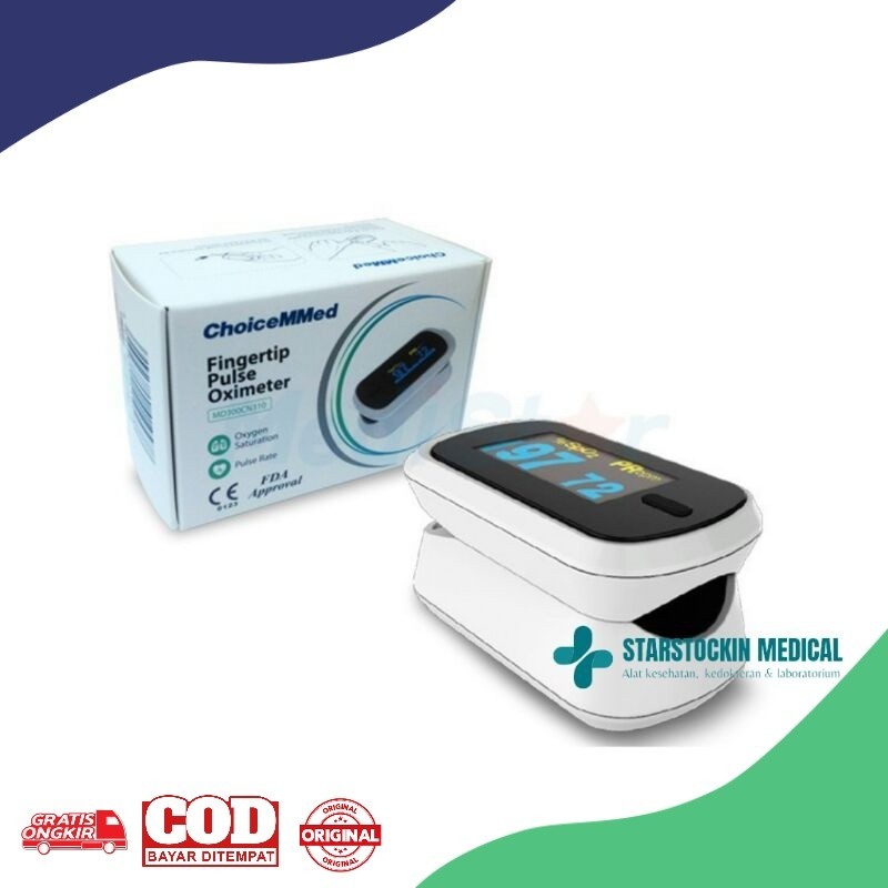 Oximeter Choicemmed Fingertip Pulse Oxymeter Garansi 2 Tahun