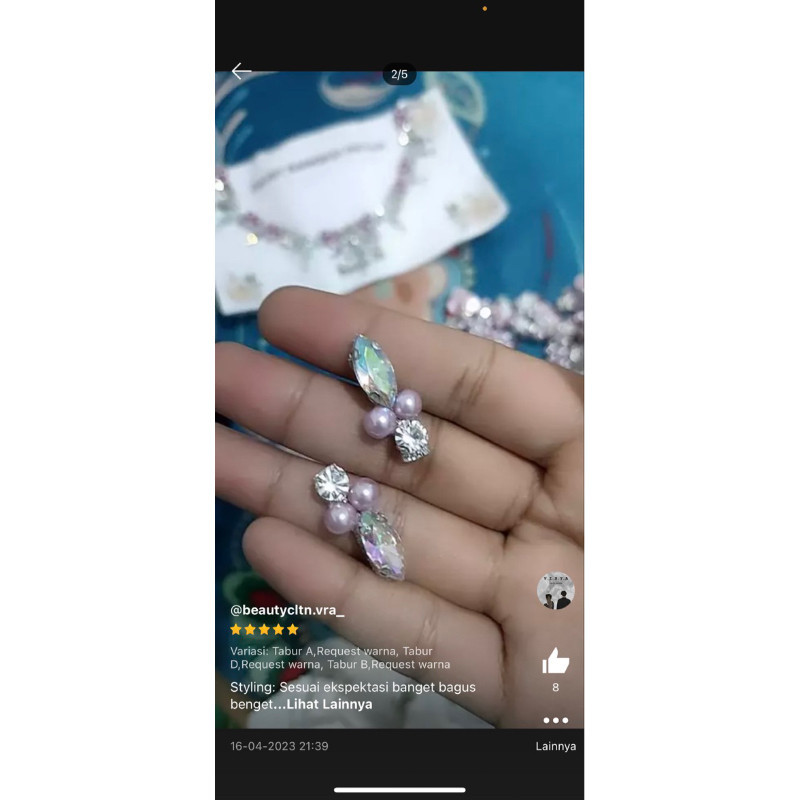 payet tabur diamond cangkang