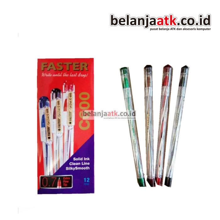 

Pulpen/Bolpen/Bolpoin Faster C-600 0.7 mm