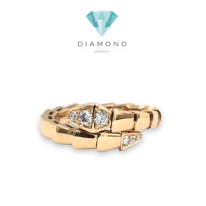 Diamond ring 18k rose gold ulo viper-Diamond Jewelry-313CBD9000RY
