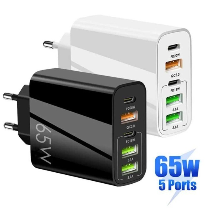 charger HP 3 port USB fast charging