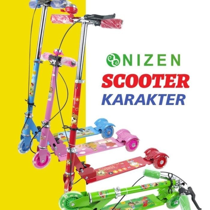 SKUTER ANAK RODA 3 BESI NIZEN KARAKTER
