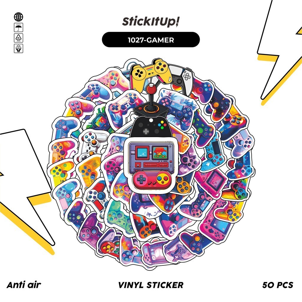 

COD✨ 100 Pcs Stiker Pack Gamepad v4 Lucu Aesthetic Vynil Waterproof untuk Freebies Sticker Buku Journal Casing HP Laptop