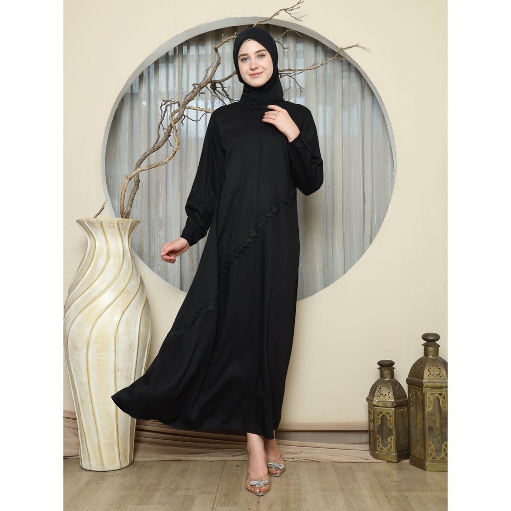RILLEY - Gamis Akiyah  | Dress Panjang Muslim Wanita | Gamis Wanita Terbaru Bahan Rayon Twill