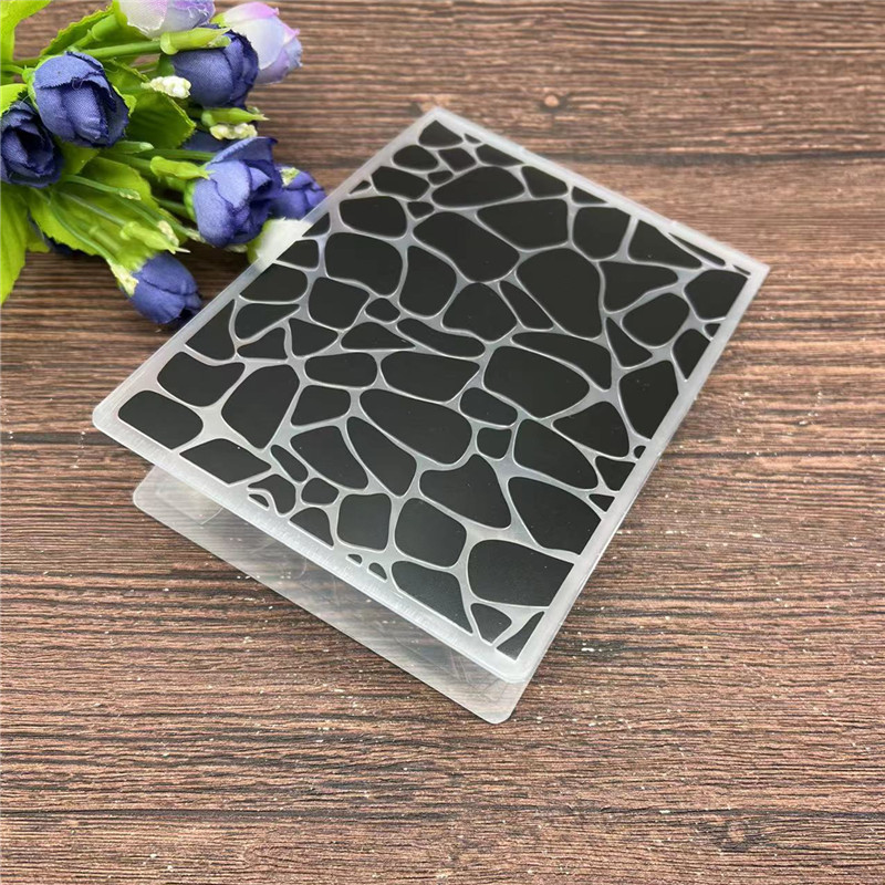 

Stone Cobblestone Pattern Plastic Embossing Folders for DIY Scrapbooking Paper Craft/Card Making Decoration Supplies