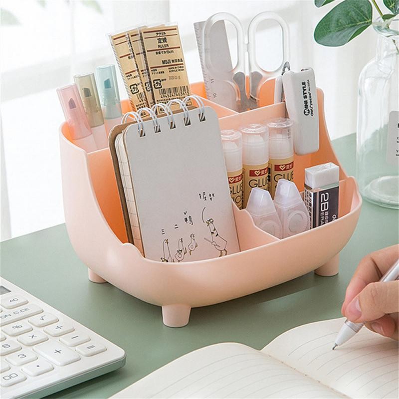 

Kawaii Desktop Pen Holder Large-capacity Cute Stationery Storage Box Creative Cartoon Pencil Holder Ins Desk Organizer for Girls