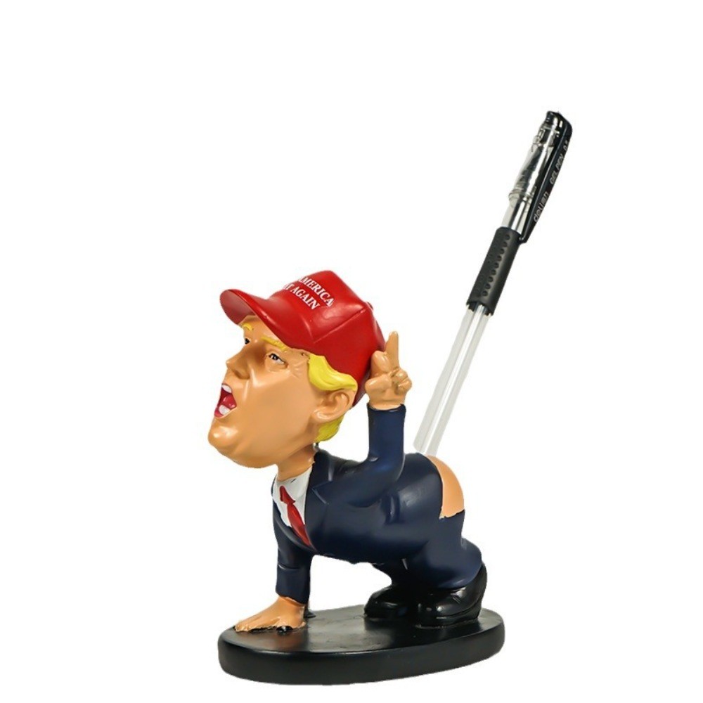 

Gift President Donald Trump Pen Holder Cartoon Funny Pencil Pot Container Resin Storage Box