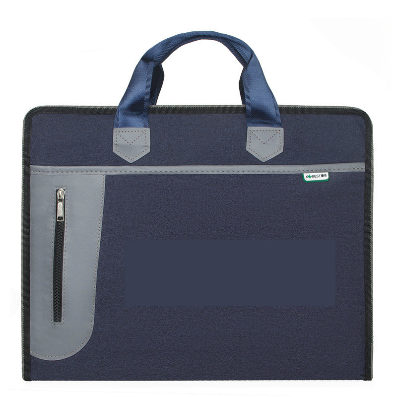 

A4 Document Bag Canvas Zipper Large Capacity Man Briefcase Business Conference Handbag Multilayer File Folder Paper Organizer