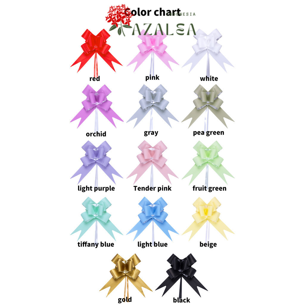 

AZALEA - (1pack) Pita Tarik Motif / Pita Serut ELEGANT isi 10pcs Dekorasi