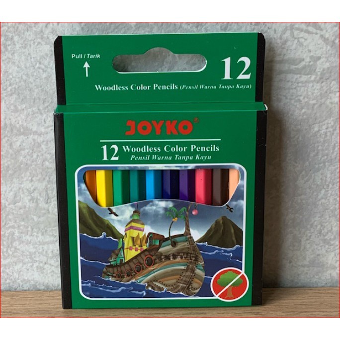 

NAT - Pensil Warna Pendek Joyko - 12 Warna CP-107