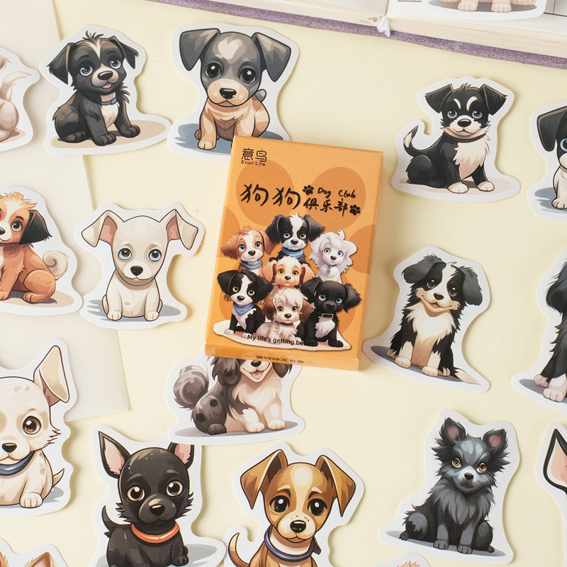 

30PCS Kawaii Star Dog Small Sticky Sticker Aesthetic Paper DIY Decoration Scrapbooking Stationery School Supplies for Kids