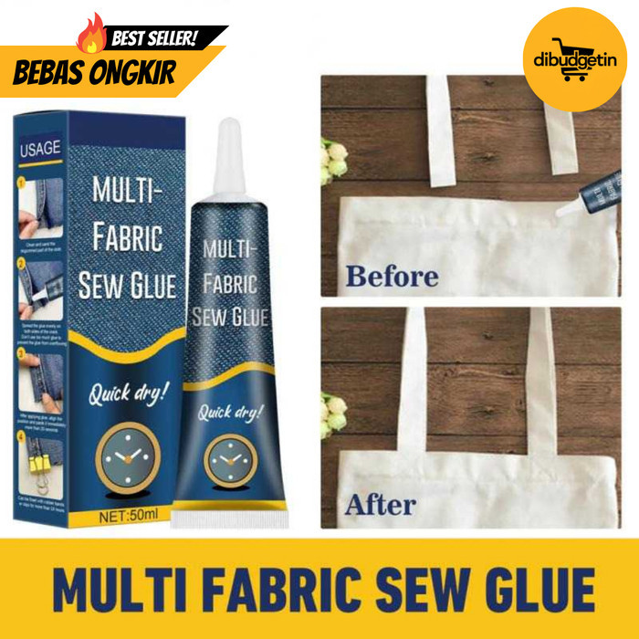 

Cairan Liquid Lem Perekat Kain Kulit Sew Glue 50ml - Jue-Fish N256