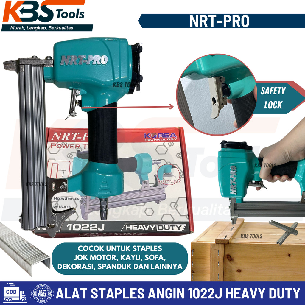 

Stapler Gun NRT Pro 1022 J Heavy Duty Staples Angin 1022J Alat Tembak Paku U Jok Motor Furniture Sofa Kayu