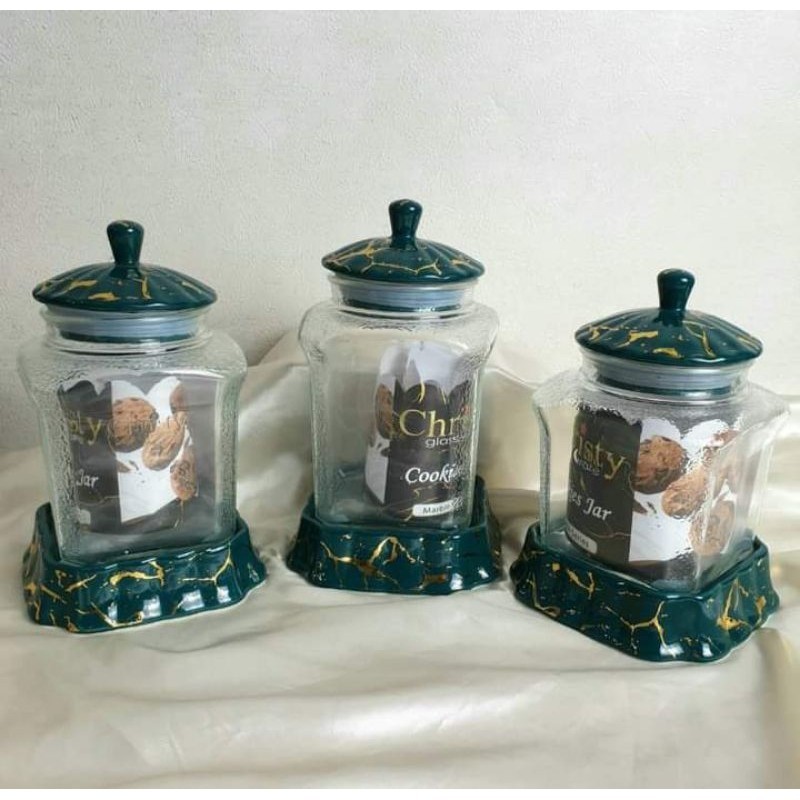 Toples Kaca Fiorenza Christy/Marble Set 3 Pcs