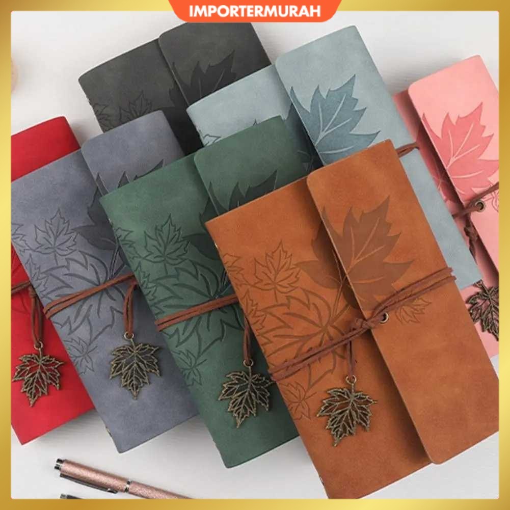 

Toddi Buku Catatan Harian Binder Kulit Retro Maple Leaf - LD-A1