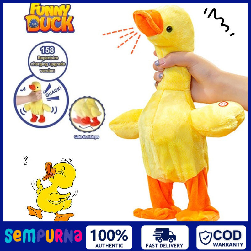 Viral Mainan Boneka Bebek bisa jalan Mainan Boneka Funny Duck Bebek Musik Bebek Dancing Duck Bebek