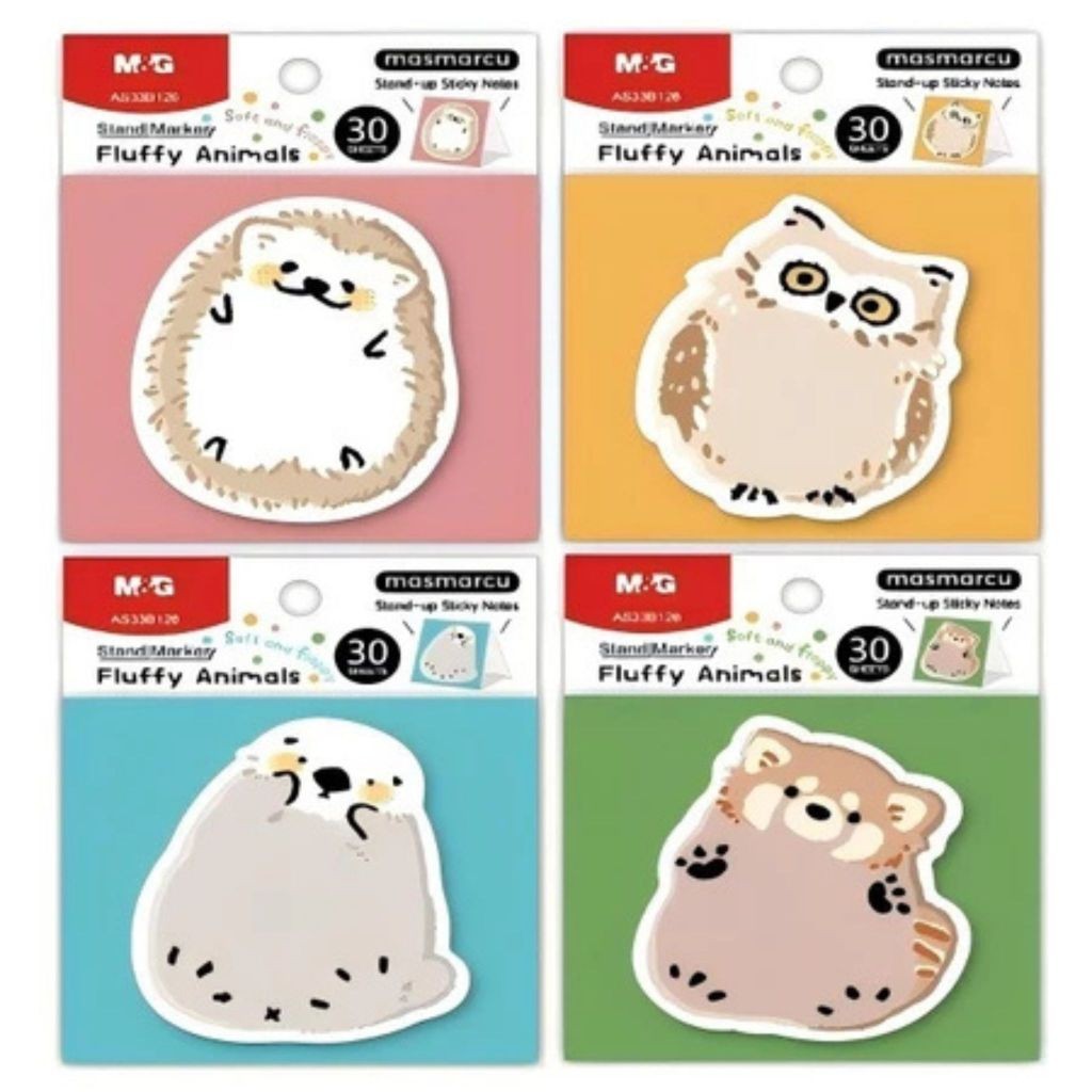 

Sticky Notes M&G Fluffy Animals Theme #AS33B126 Memo Notes 30 Lembar Stand-up Sticky Notes - SHAGB