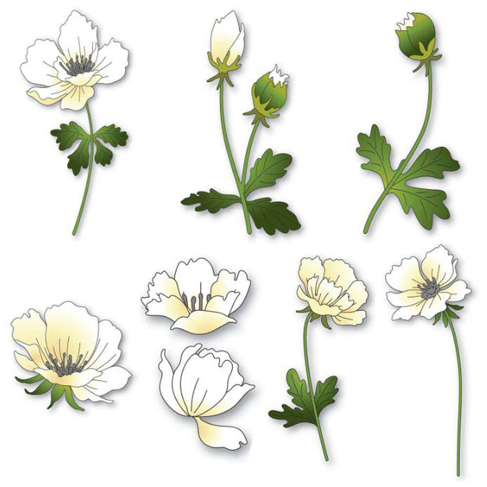 

Anemone Flower bud Metal Cutting Dies Floral Stem Bud Branch Flower Craft Die Cut DIY Scrarpbooking Paper Cards Making